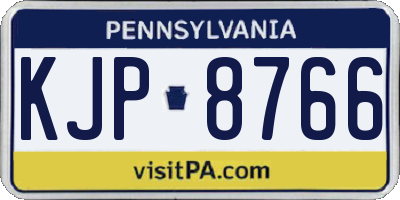 PA license plate KJP8766