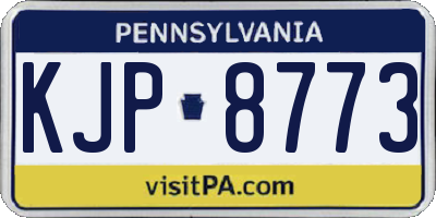PA license plate KJP8773