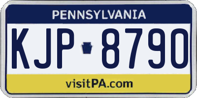 PA license plate KJP8790