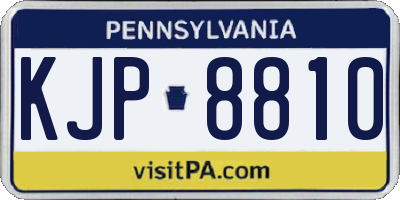 PA license plate KJP8810