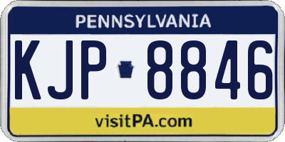 PA license plate KJP8846