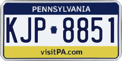 PA license plate KJP8851