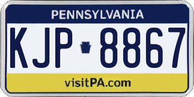 PA license plate KJP8867