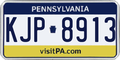 PA license plate KJP8913