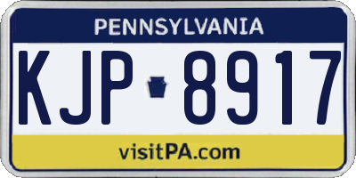 PA license plate KJP8917