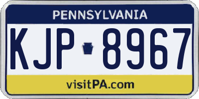 PA license plate KJP8967