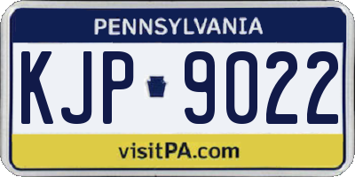 PA license plate KJP9022