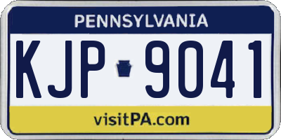 PA license plate KJP9041