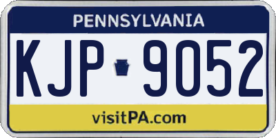 PA license plate KJP9052