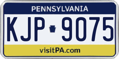 PA license plate KJP9075