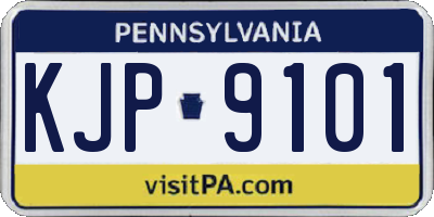 PA license plate KJP9101