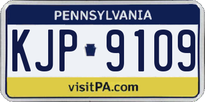 PA license plate KJP9109