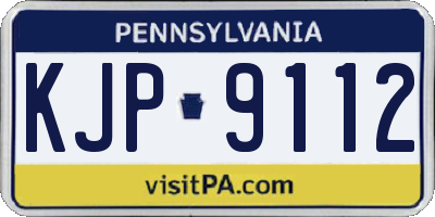 PA license plate KJP9112