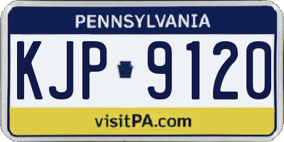PA license plate KJP9120