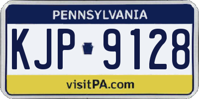 PA license plate KJP9128