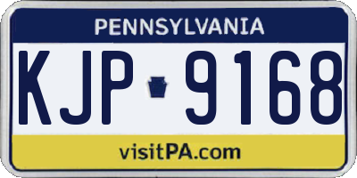 PA license plate KJP9168
