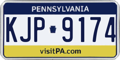 PA license plate KJP9174
