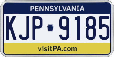 PA license plate KJP9185
