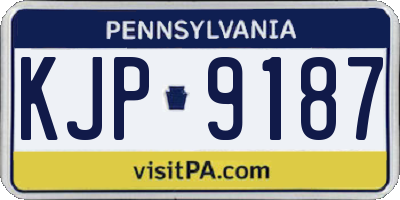 PA license plate KJP9187