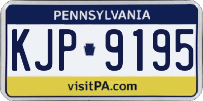 PA license plate KJP9195