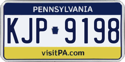 PA license plate KJP9198
