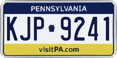 PA license plate KJP9241