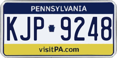 PA license plate KJP9248