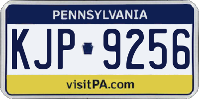 PA license plate KJP9256