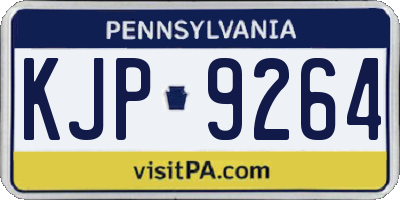 PA license plate KJP9264