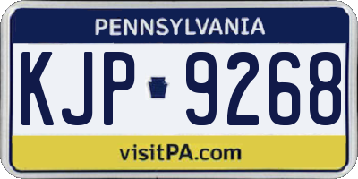 PA license plate KJP9268