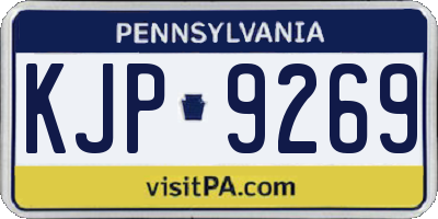 PA license plate KJP9269