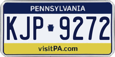 PA license plate KJP9272