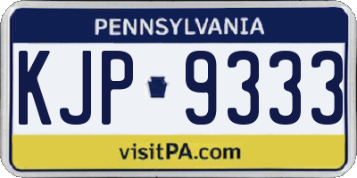 PA license plate KJP9333