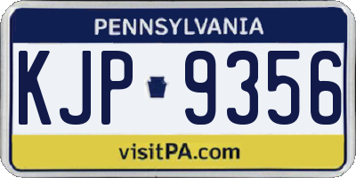 PA license plate KJP9356