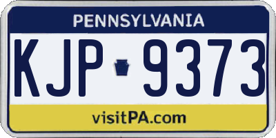 PA license plate KJP9373