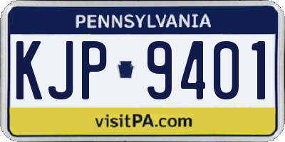 PA license plate KJP9401