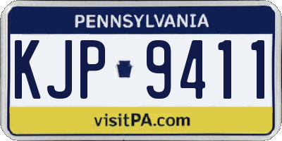 PA license plate KJP9411