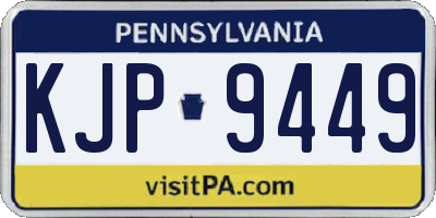 PA license plate KJP9449
