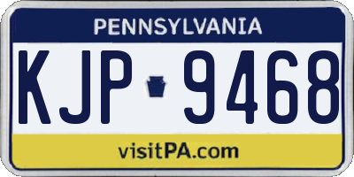 PA license plate KJP9468