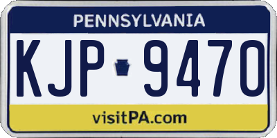PA license plate KJP9470