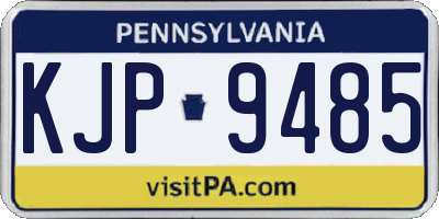 PA license plate KJP9485