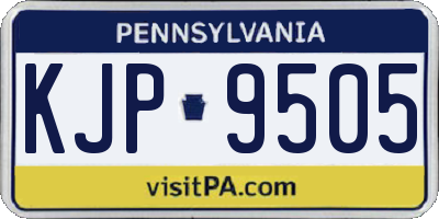 PA license plate KJP9505
