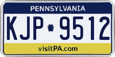 PA license plate KJP9512