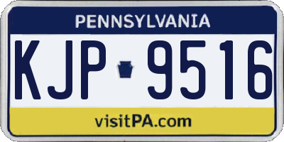 PA license plate KJP9516