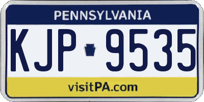 PA license plate KJP9535