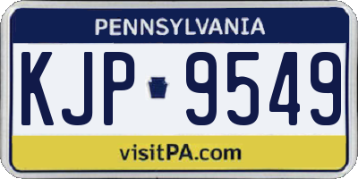 PA license plate KJP9549
