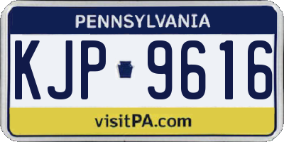 PA license plate KJP9616