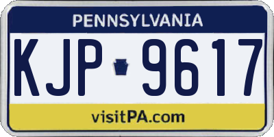 PA license plate KJP9617