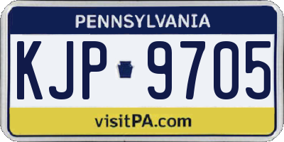 PA license plate KJP9705