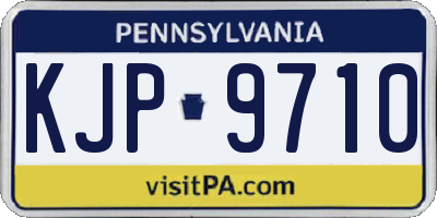 PA license plate KJP9710